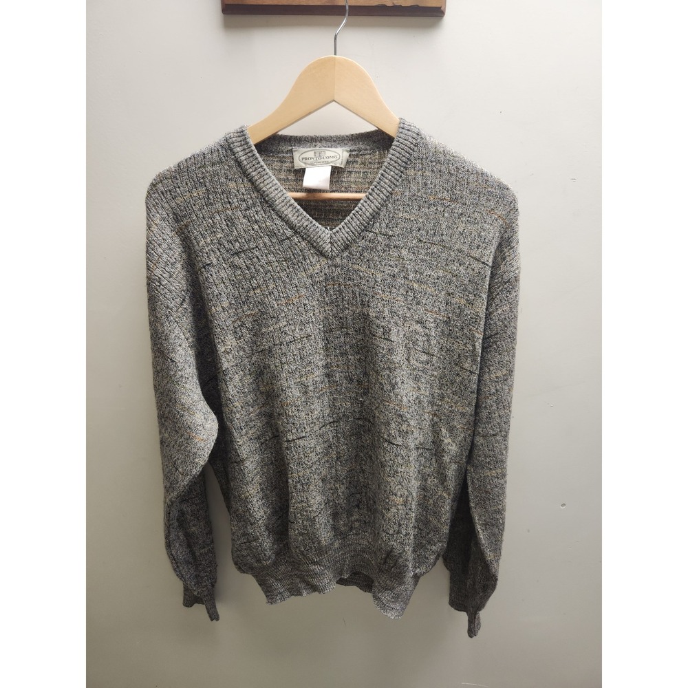 Pronto Uomo Firenze Mens V‎ Neck Knit Sweater M Italy